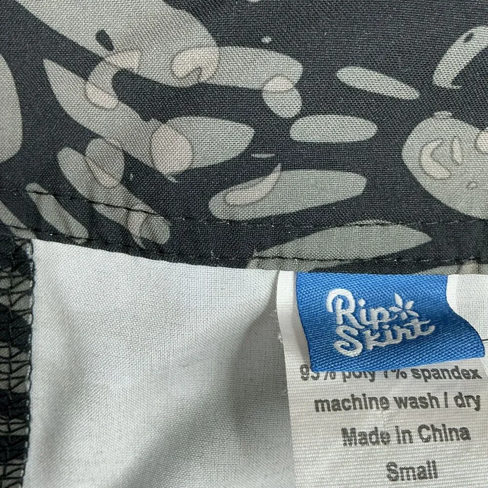 RipSkirt Hawaii Grey Wrap Skirt Size S Charcoal Shibori Length 2 Beach Tropical - Picture 11 of 14